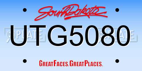 UTG5080 South Dakota License Plate