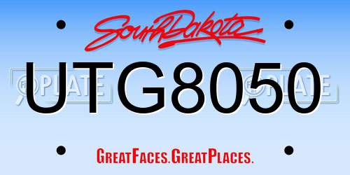UTG8050 South Dakota License Plate