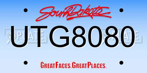 UTG8080 South Dakota License Plate