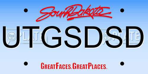 UTGSDSD South Dakota License Plate