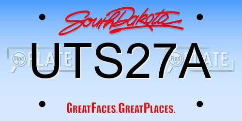 UTS27A South Dakota License Plate