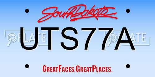 UTS77A South Dakota License Plate