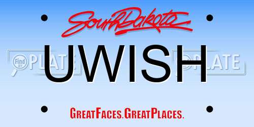 UWISH South Dakota License Plate