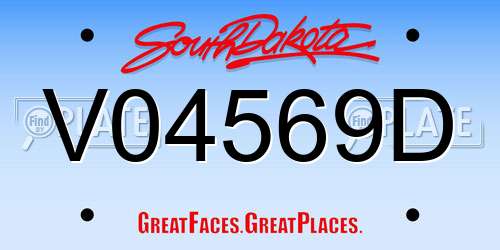 V04569D South Dakota License Plate