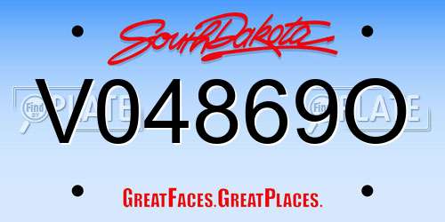 V04869O South Dakota License Plate