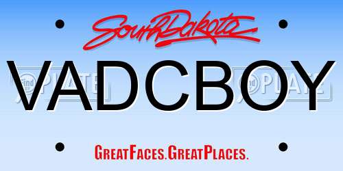 VADCBOY South Dakota License Plate
