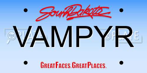 VAMPYR South Dakota License Plate