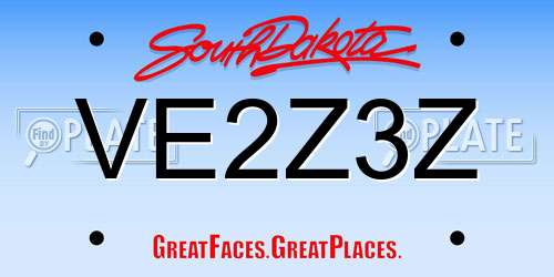 VE2Z3Z South Dakota License Plate
