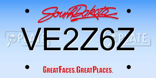 VE2Z6Z South Dakota License Plate
