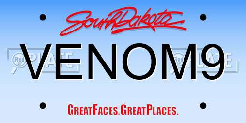 VENOM9 South Dakota License Plate