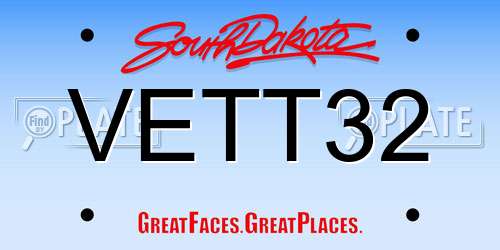 VETT32 South Dakota License Plate