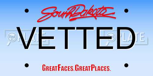 VETTED South Dakota License Plate