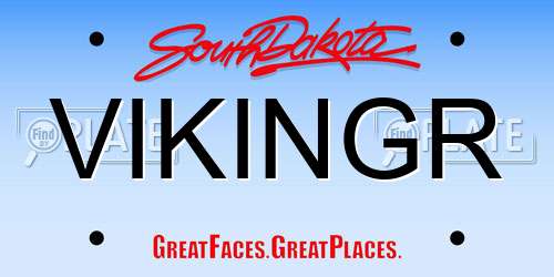 VIKINGR South Dakota License Plate