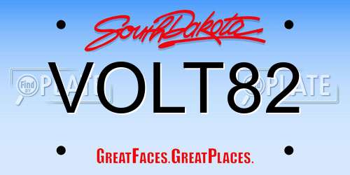 VOLT82 South Dakota License Plate