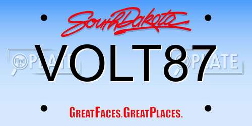VOLT87 South Dakota License Plate