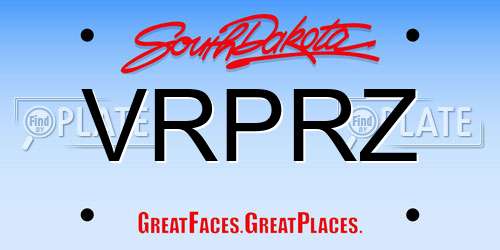 VRPRZ South Dakota License Plate