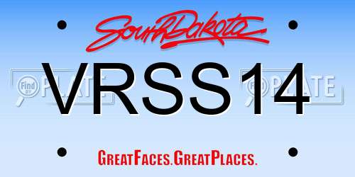 VRSS14 South Dakota License Plate