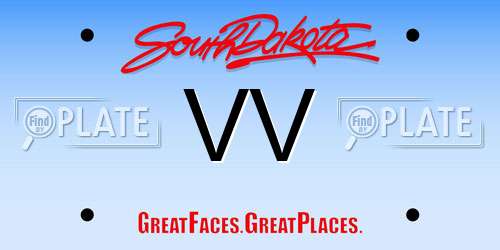 VV South Dakota License Plate