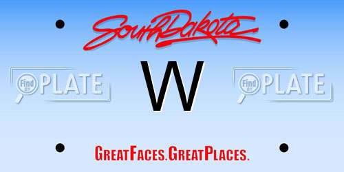 W South Dakota License Plate