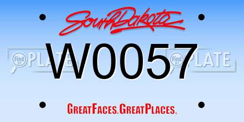 W0057 South Dakota License Plate