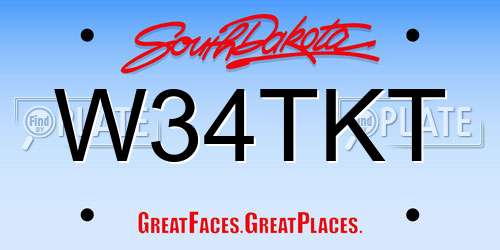W34TKT South Dakota License Plate