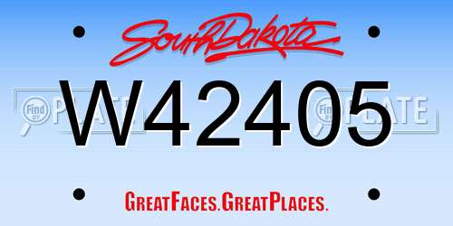 W42405 South Dakota License Plate