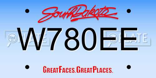 W780EE South Dakota License Plate