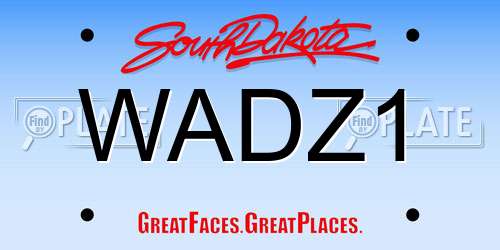 WADZ1 South Dakota License Plate