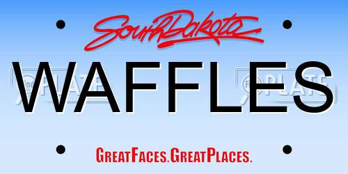 WAFFLES South Dakota License Plate