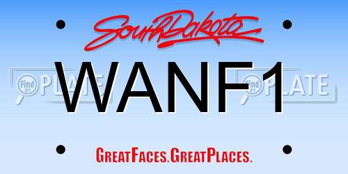 WANF1 South Dakota License Plate