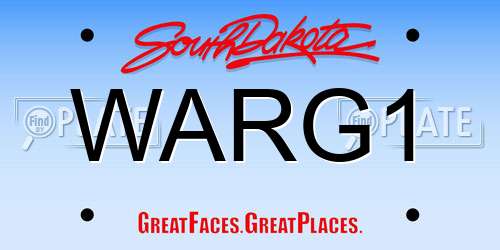 WARG1 South Dakota License Plate