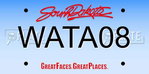 WATA08 South Dakota License Plate