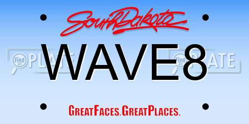 WAVE8 South Dakota License Plate