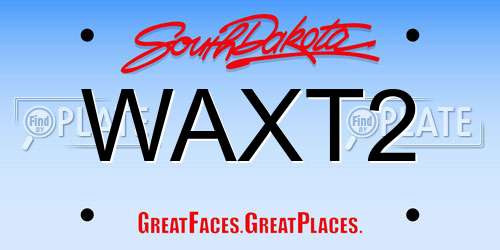 WAXT2 South Dakota License Plate