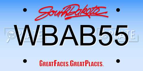 WBAB55 South Dakota License Plate