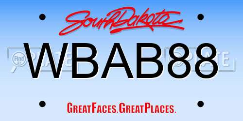 WBAB88 South Dakota License Plate