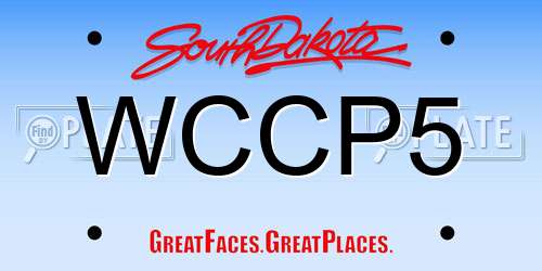 WCCP5 South Dakota License Plate