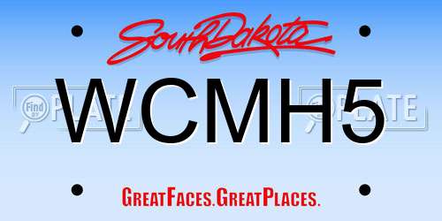 WCMH5 South Dakota License Plate