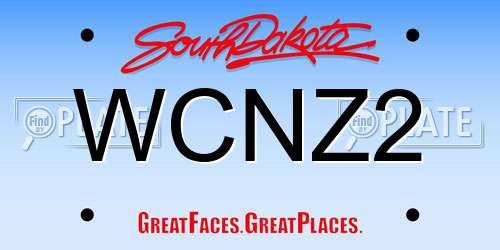 WCNZ2 South Dakota License Plate