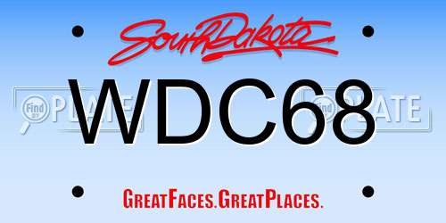 WDC68 South Dakota License Plate