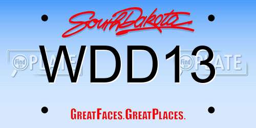 WDD13 South Dakota License Plate