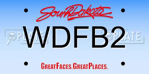 WDFB2 South Dakota License Plate