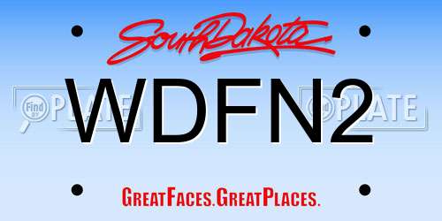 WDFN2 South Dakota License Plate