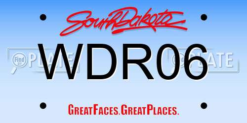 WDR06 South Dakota License Plate