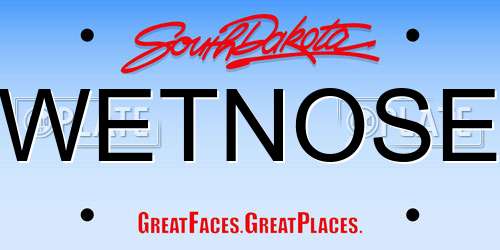 WETNOSE South Dakota License Plate