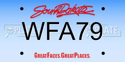 WFA79 South Dakota License Plate
