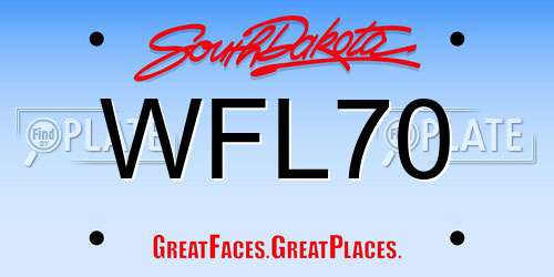 WFL70 South Dakota License Plate