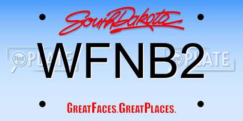 WFNB2 South Dakota License Plate