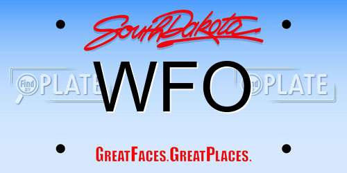 WFO South Dakota License Plate