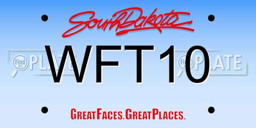 WFT10 South Dakota License Plate